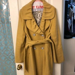 Arden B mustard yellow coat